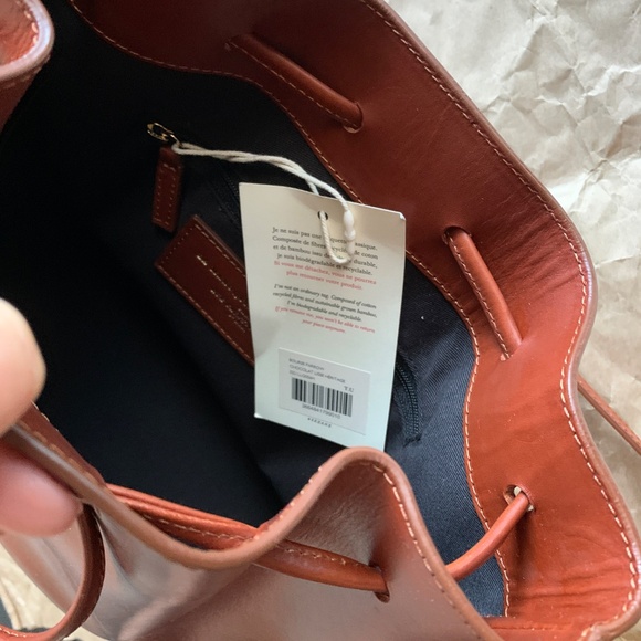 Sézane Original Farrow Bag in Chocolate Heritage Leather, New with Tags - Picture 3 of 12